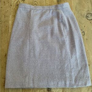 Vintage late 80’s Chanel Lilac Tweed Pencil Skirt EUC 40